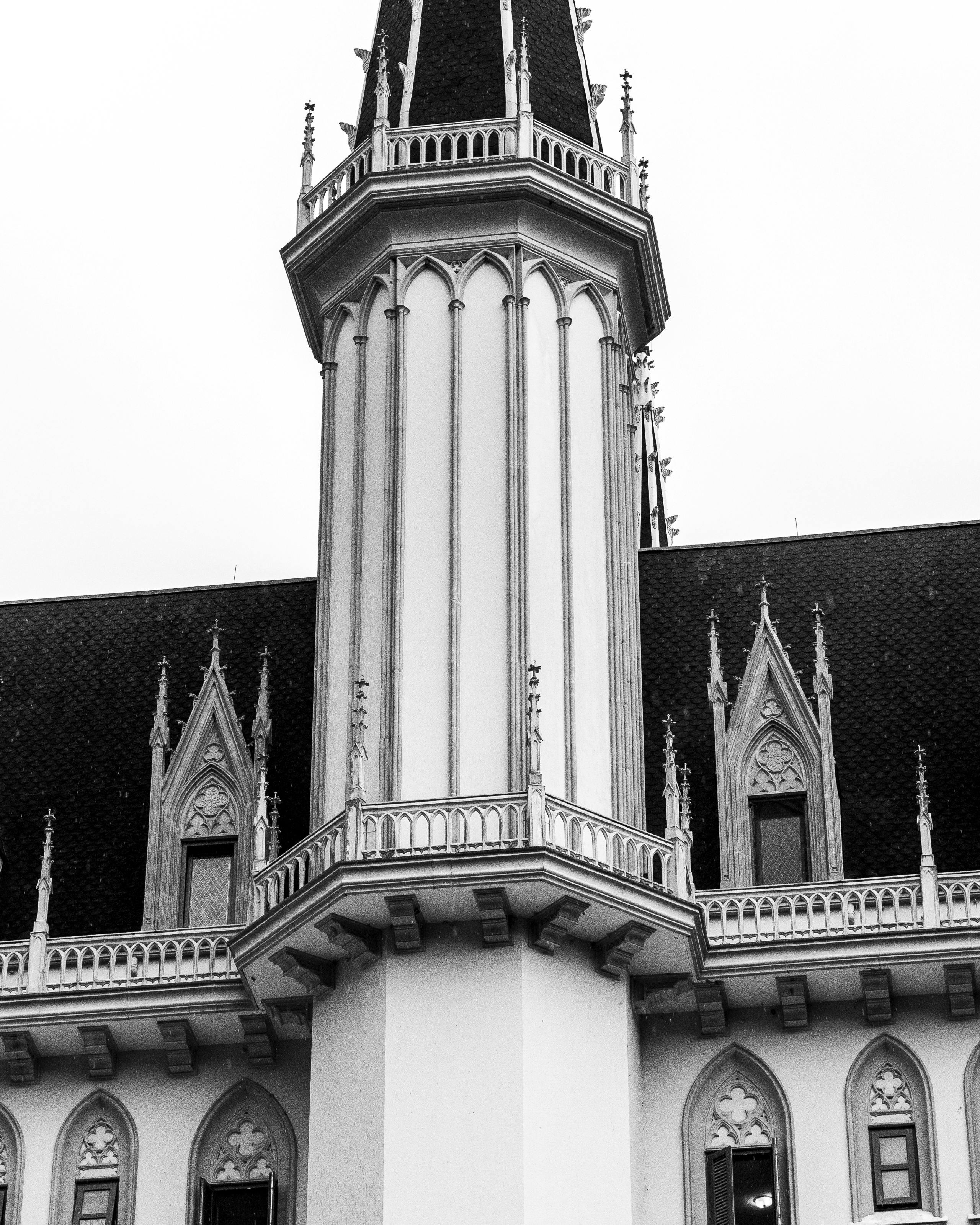 Free Monochrome gothic architecture with intricate details in São Paulo, Brazil. Stock Photo