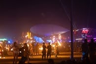 Vibrant Night Fire Performance at Festival