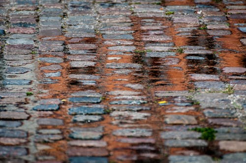 Free stock photo of abstract, cobblestones, reflection