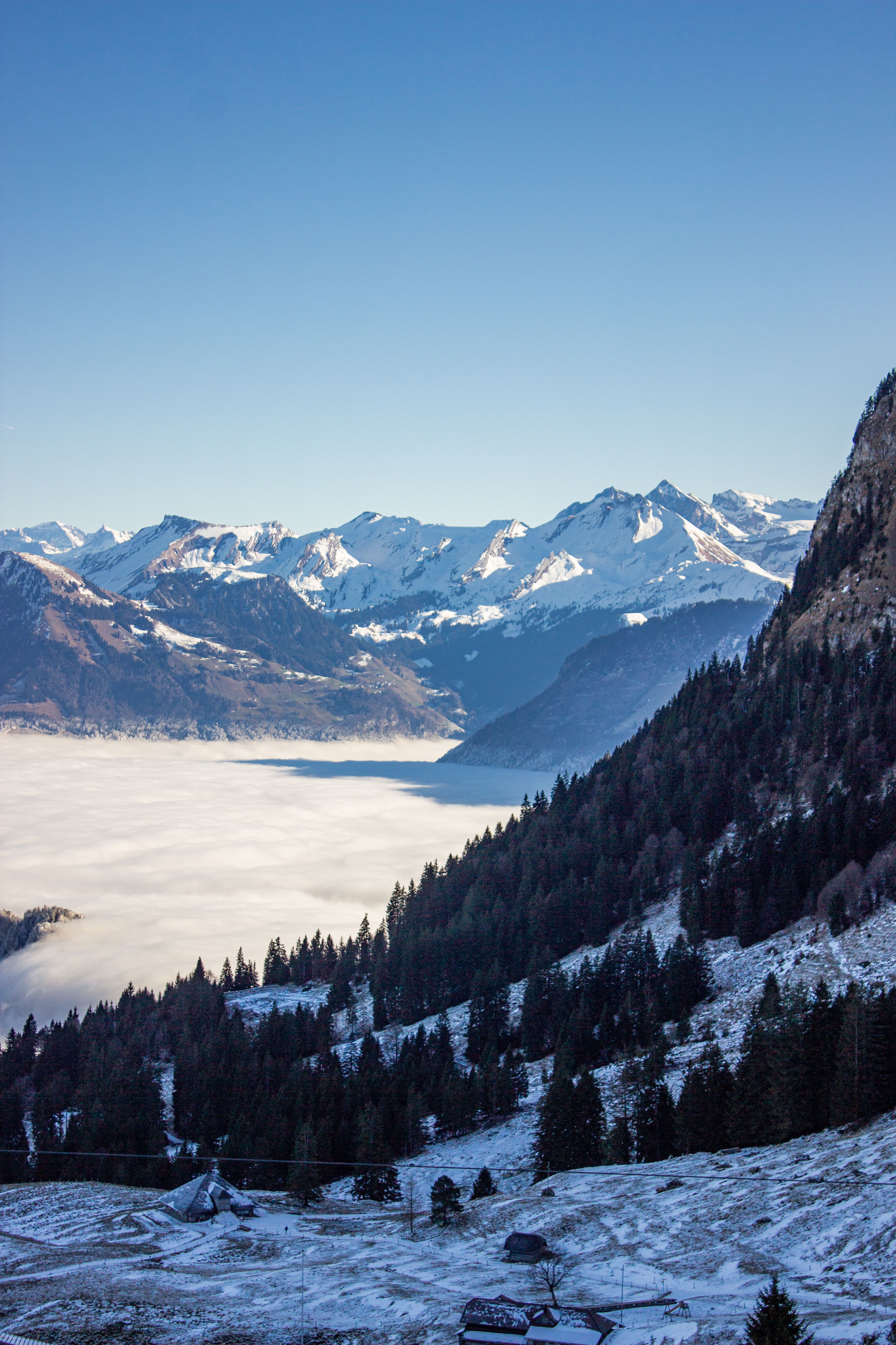 Breathtaking View of Swiss Alps in Winter · Free Stock Photo