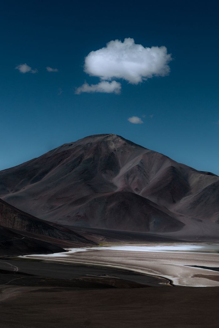 Dramatic mountain landscape with cloud