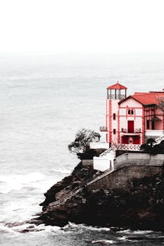 Charming coastal house in Wilaya d'Alger, Algeria with dramatic ocean view.