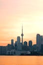 Toronto Skyline with CN Tower at Sunset