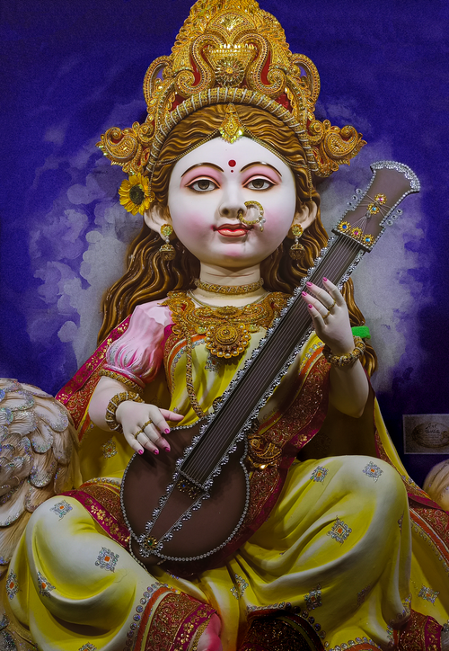 Free stock photo of clay idol, durga idol, guitar Stock Photo