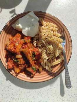 And Added Vegetables Home Recipe Pasta With Tomato-based Sauce