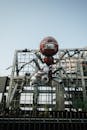 Giant Mechanical Spider in Urban Setting