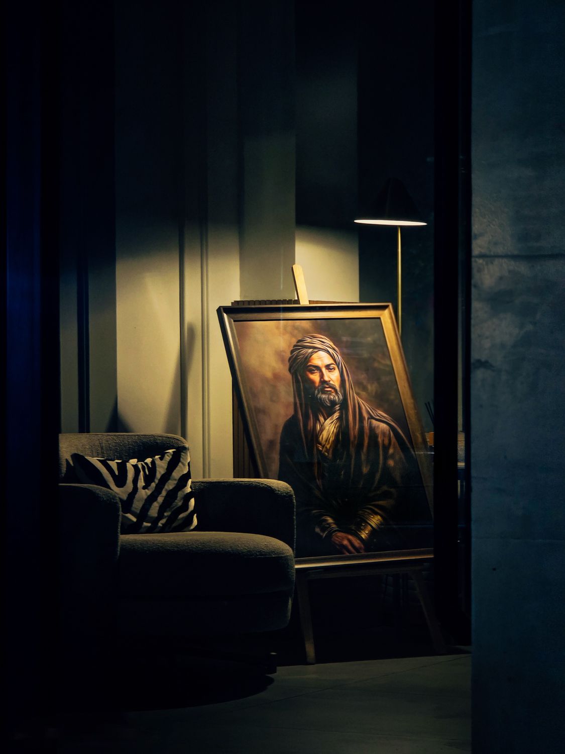 Portrait Painting in Elegant Indoor Setting · Free Stock Photo