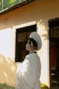 Woman in Traditional Asian Clothing Outdoors