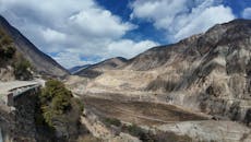 Scenic Mountain Valley Landscape with Blue Sky