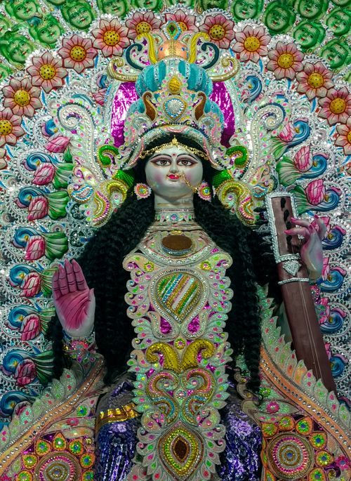 Free stock photo of clay idol, idol worship, saraswati Stock Photo