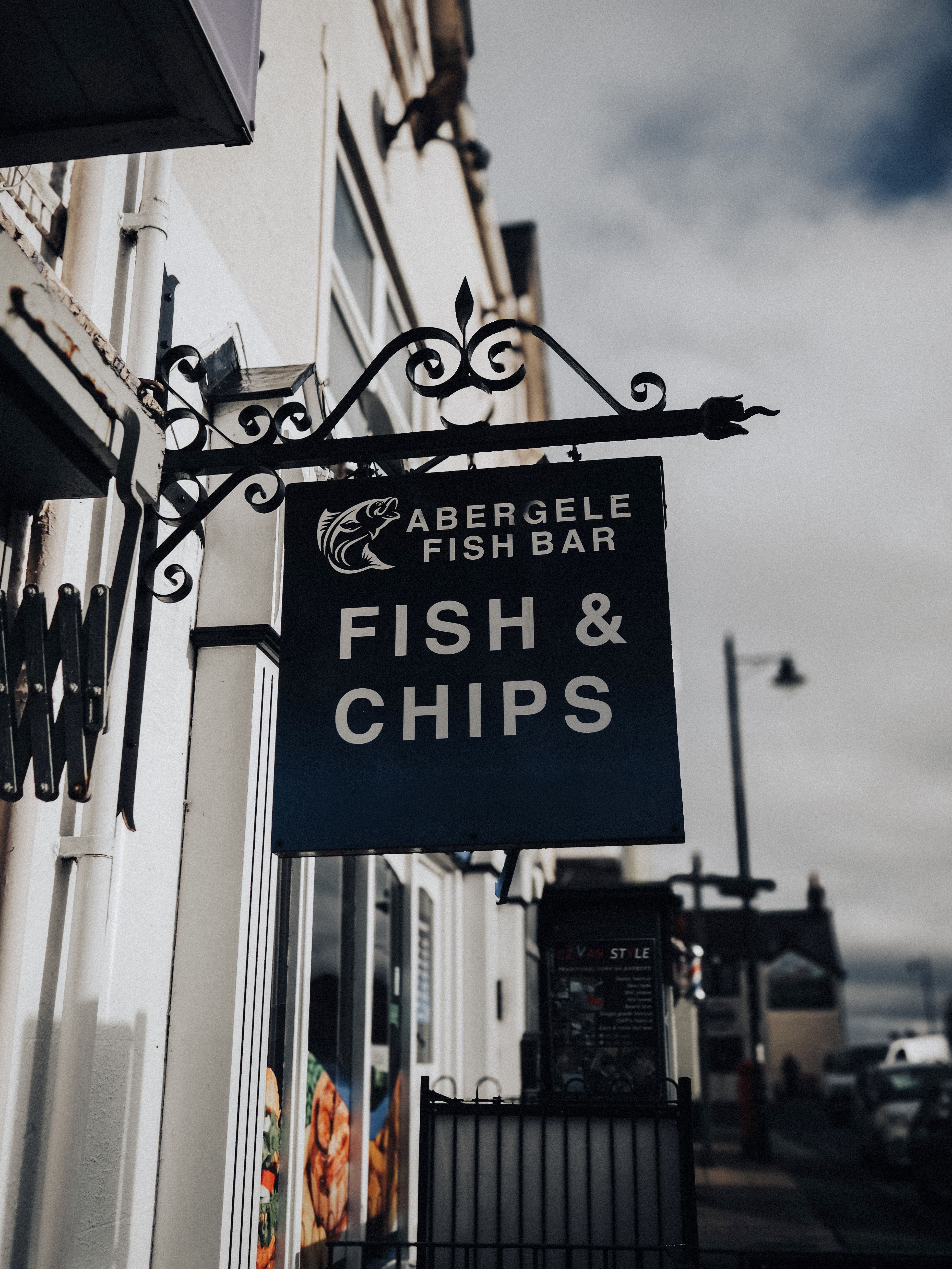 Abergele Fish Bar Sign for Fish & Chips Shop · Free Stock Photo