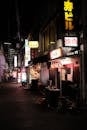 Nightlife in a Vibrant Japanese Alley