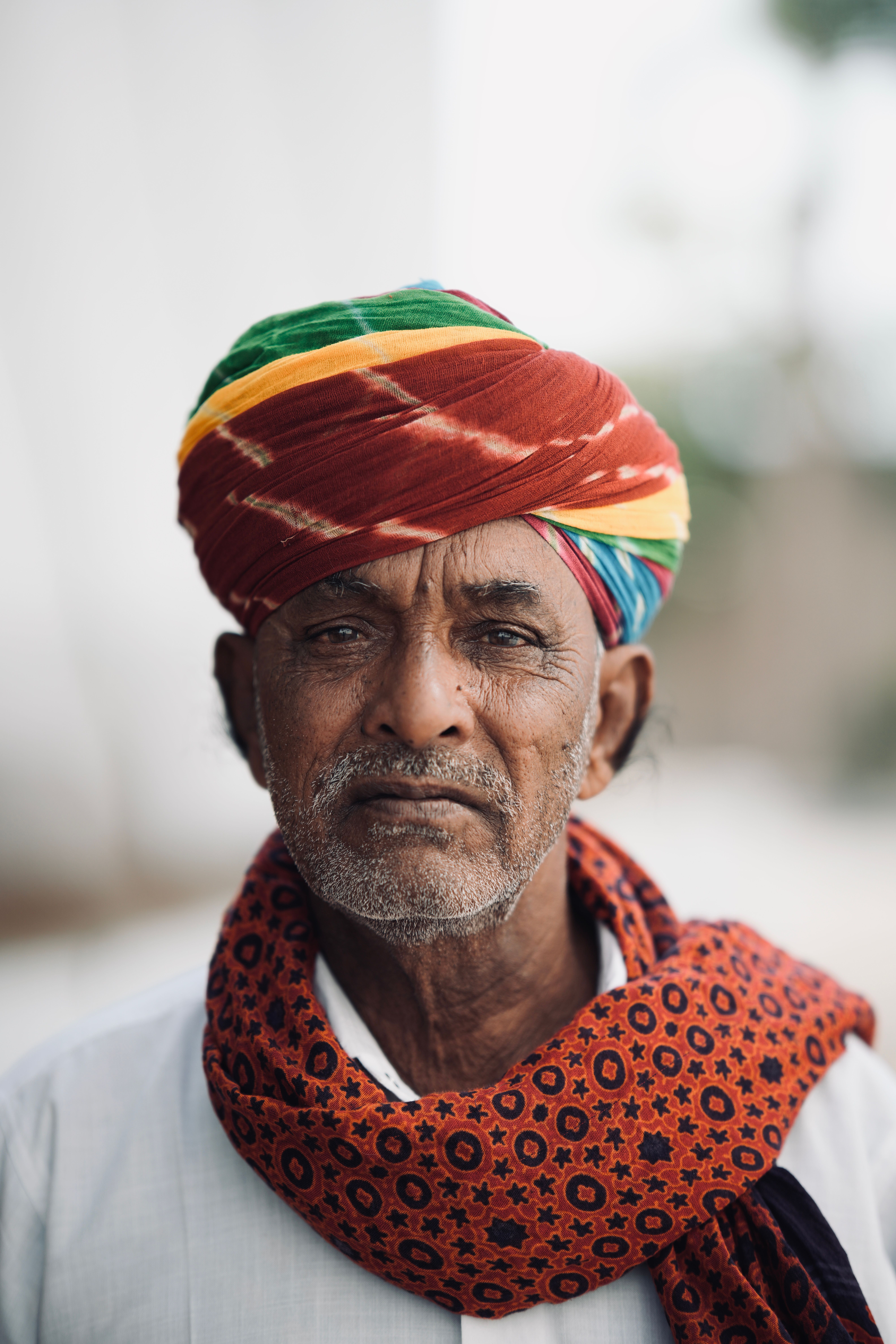 Portrait of Elderly Man in Traditional Turban · Free Stock Photo