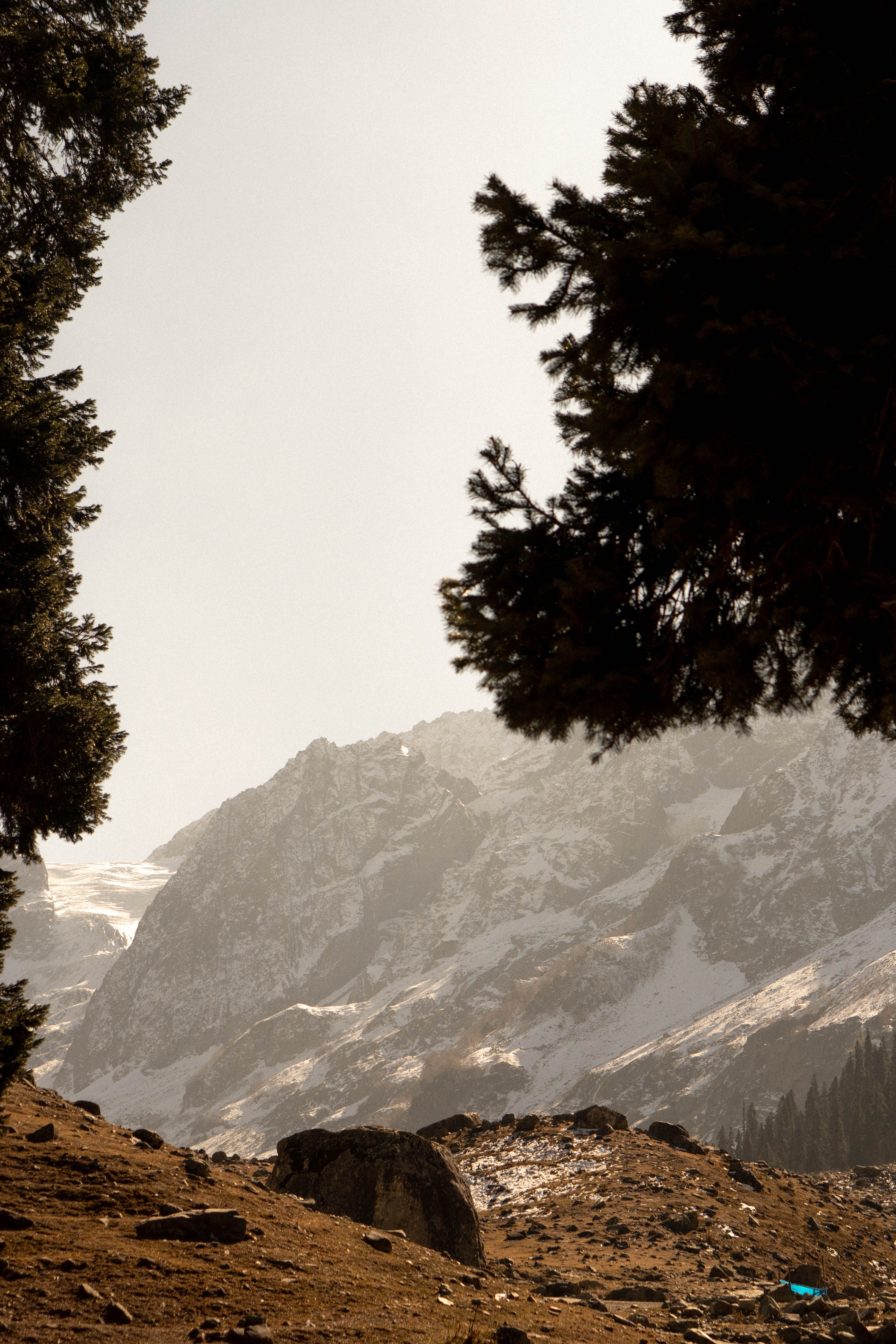 Scenic Mountain Landscape with Snowy Peaks · Free Stock Photo