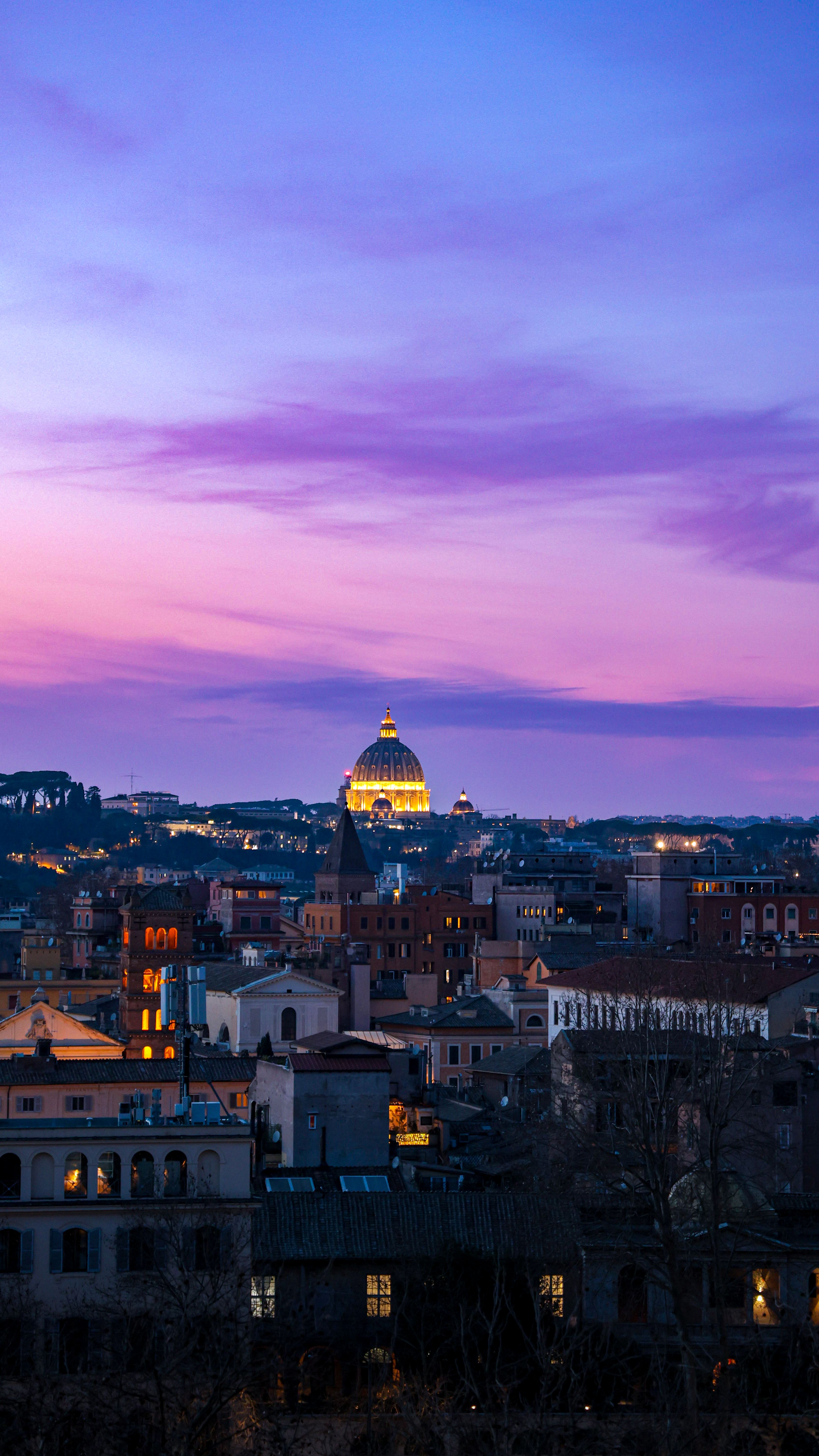Stunning Twilight View of Vatican City in Rome · Free Stock Photo