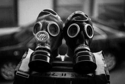 Close-up Photo of Gas Masks