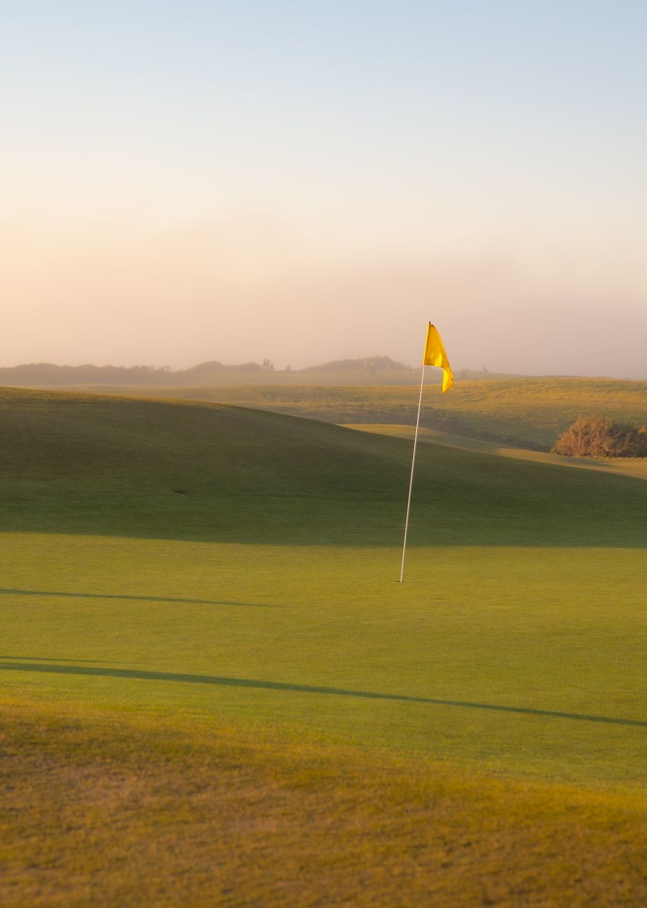 Sunrise over a golf course