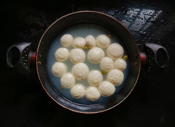 Rasgulla, a Bengali sweet, a free-license stock photo — swap for your own dish photo when ready