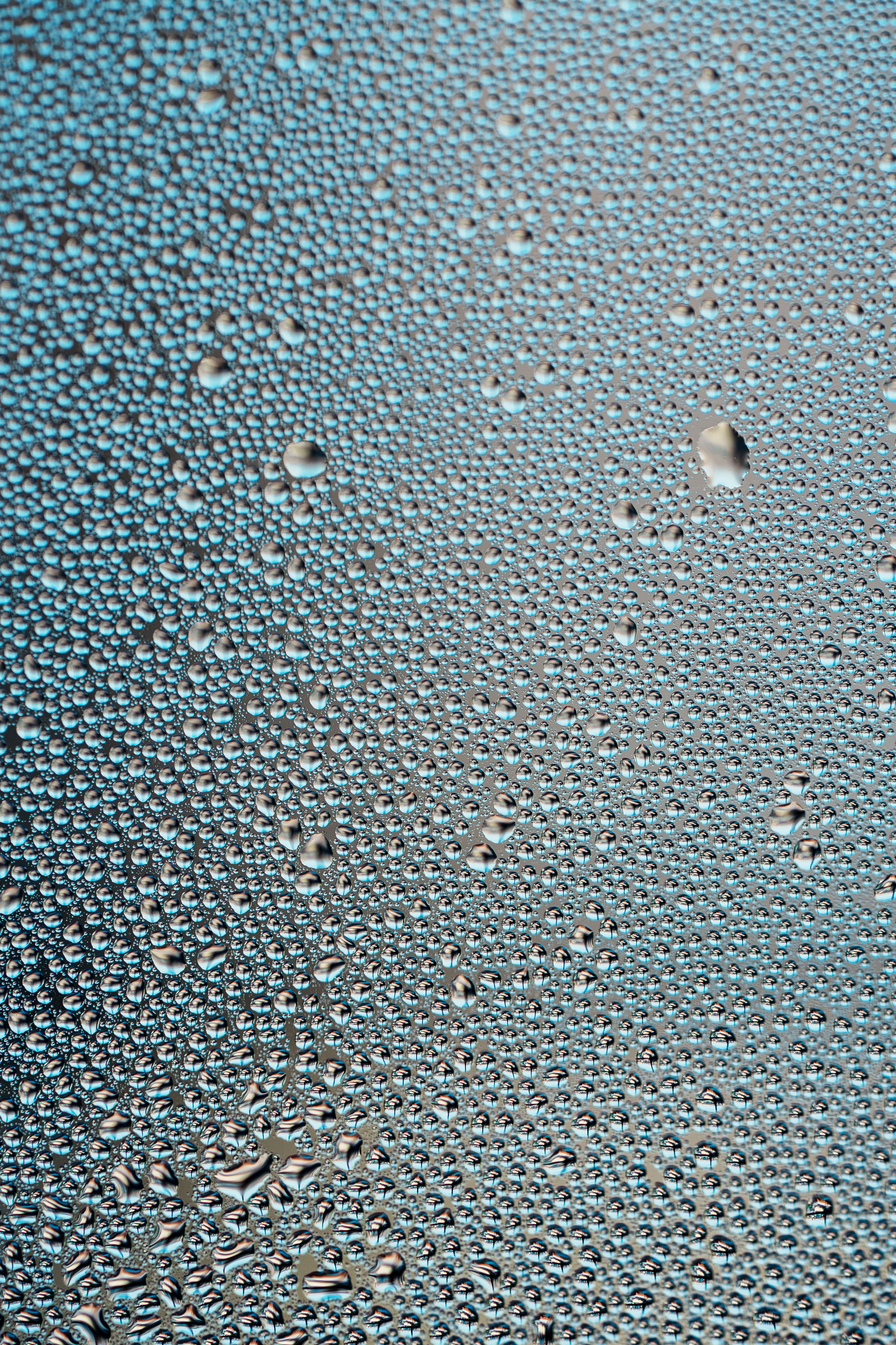 Close-Up of Water Droplets on Glass Surface · Free Stock Photo