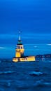 Maidens Tower at Dusk in Istanbul, Turkey