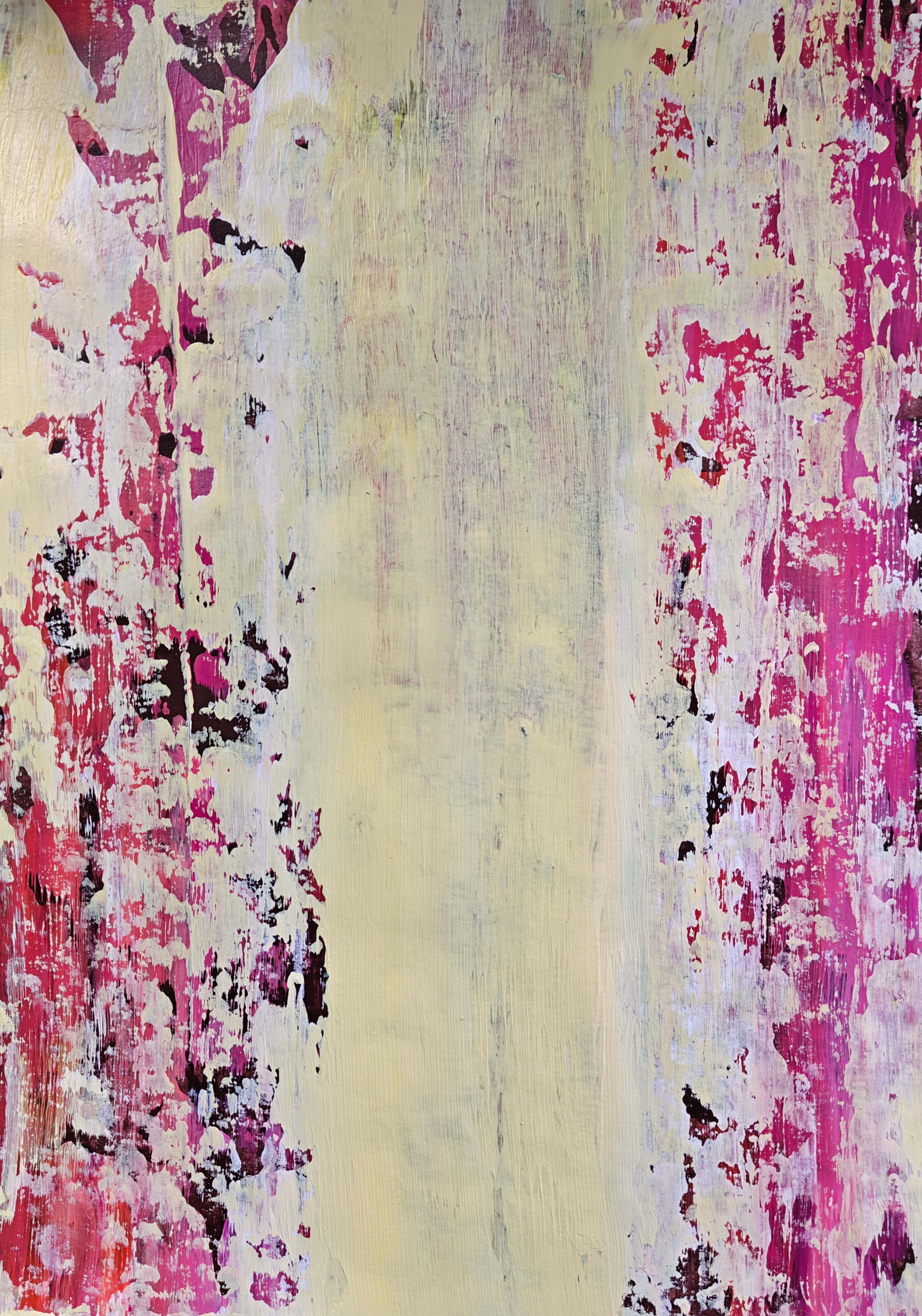 Abstract Art with Pink and White Textures · Free Stock Photo