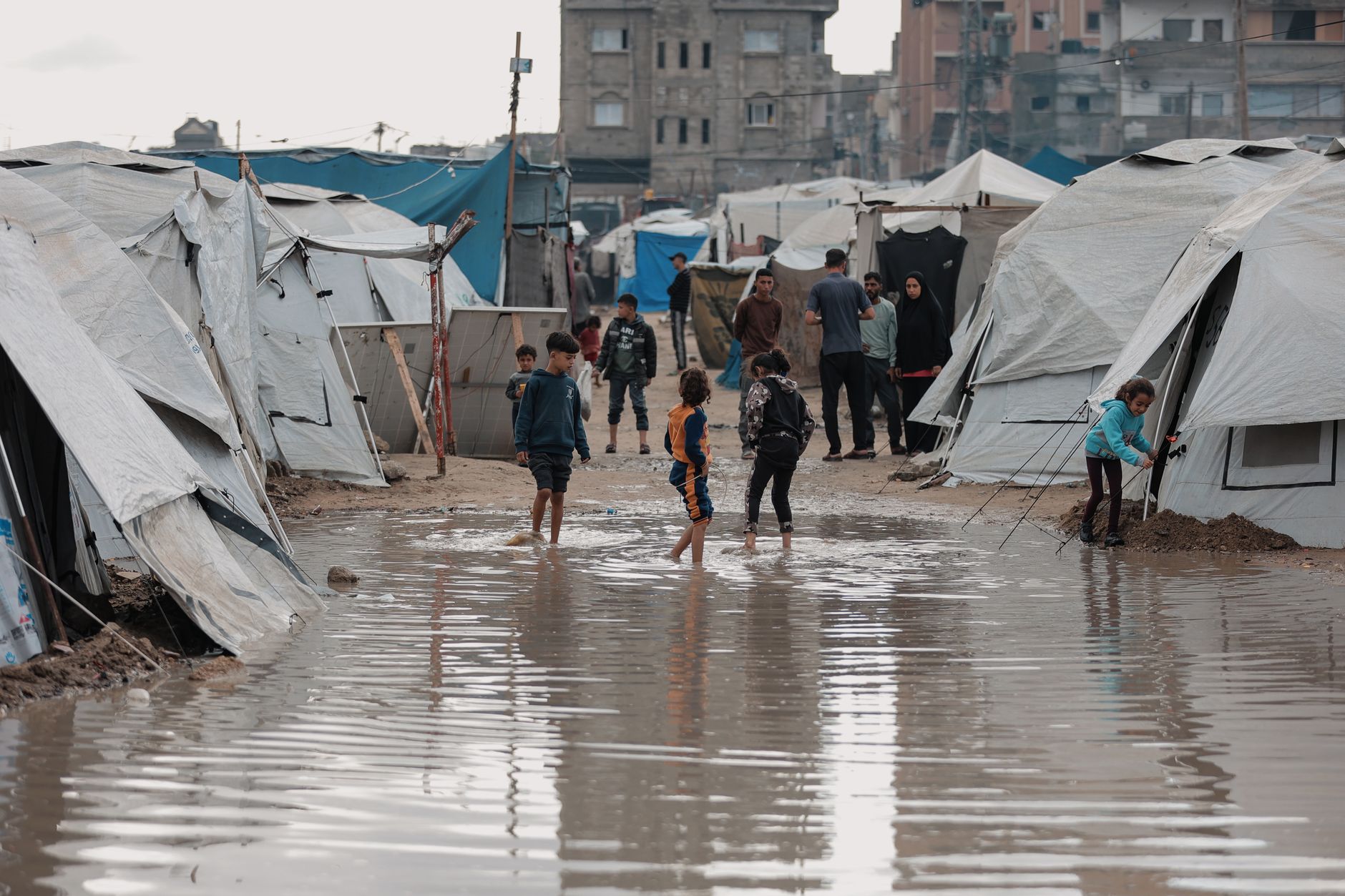 Floodwaters devastate Gaza camps amid ongoing humanitarian crisis