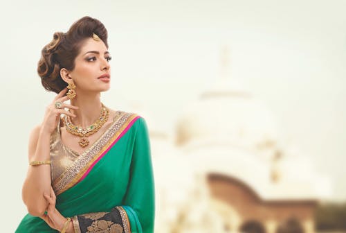 Free Woman Wearing Sari Stock Photo