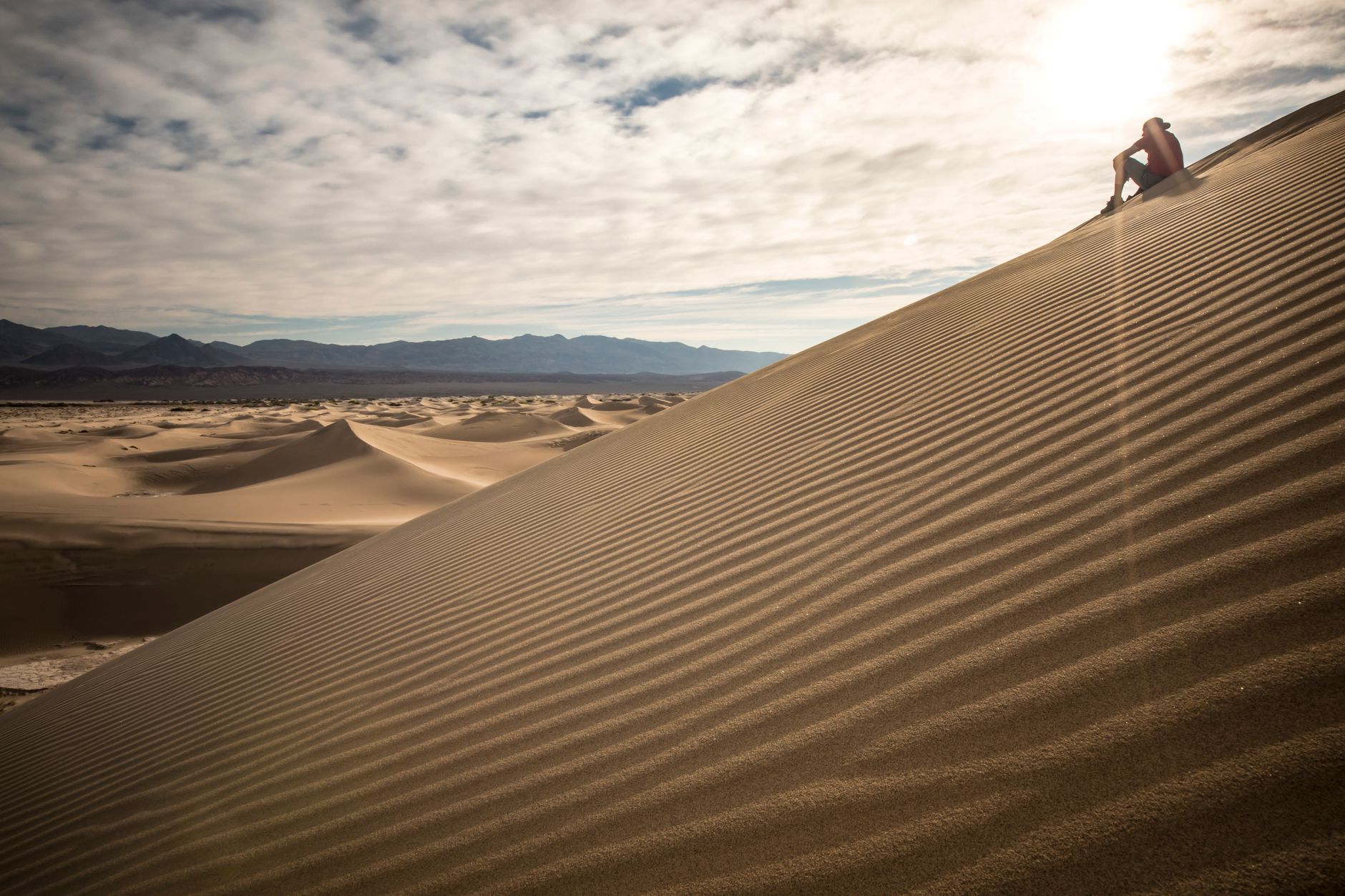 Death Valley'de çöl manzarası