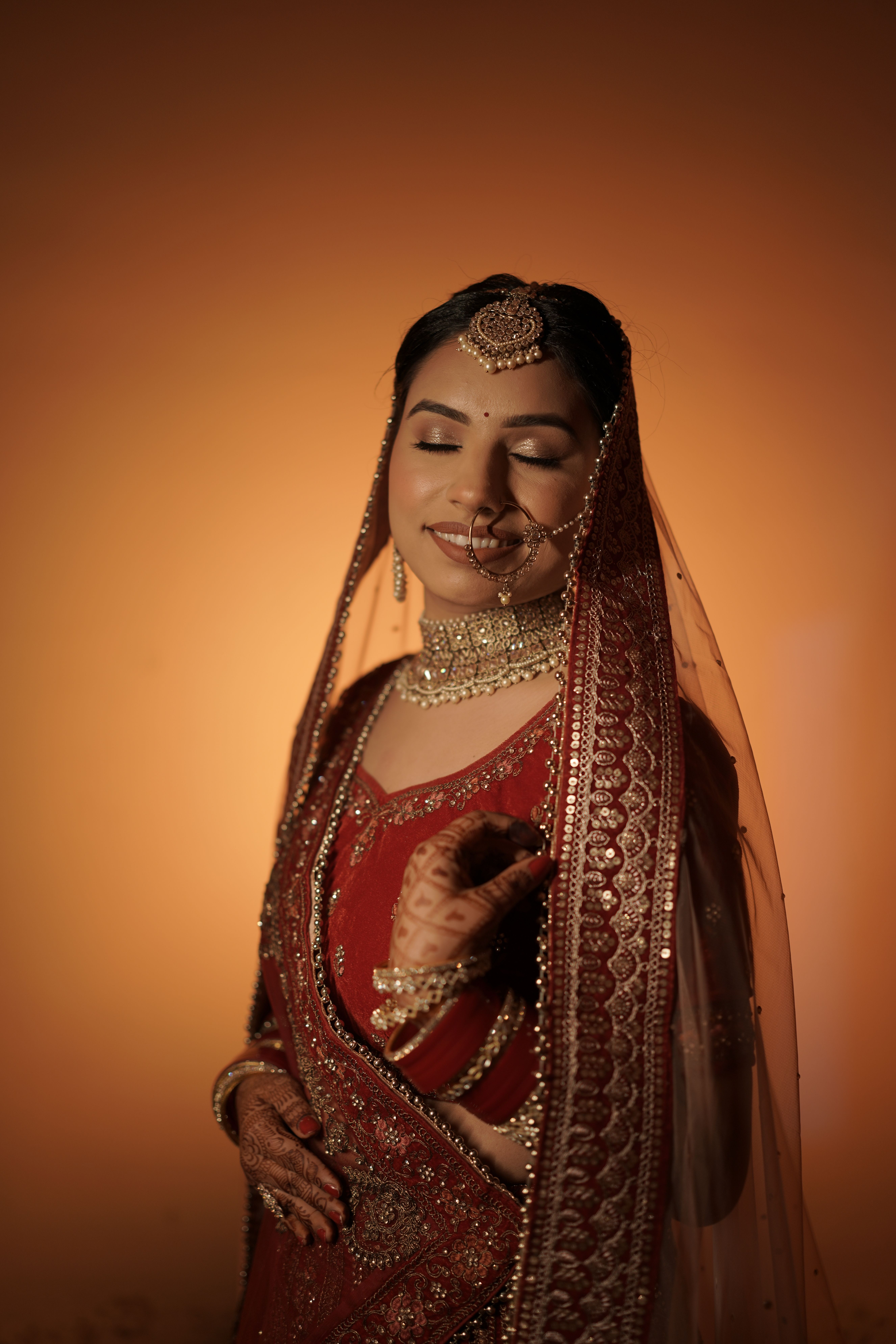 Bride in elegant traditional Indian attire