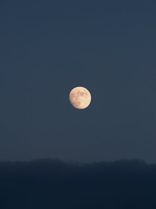 Free Full Moon on a Dark Sky  Stock Photo