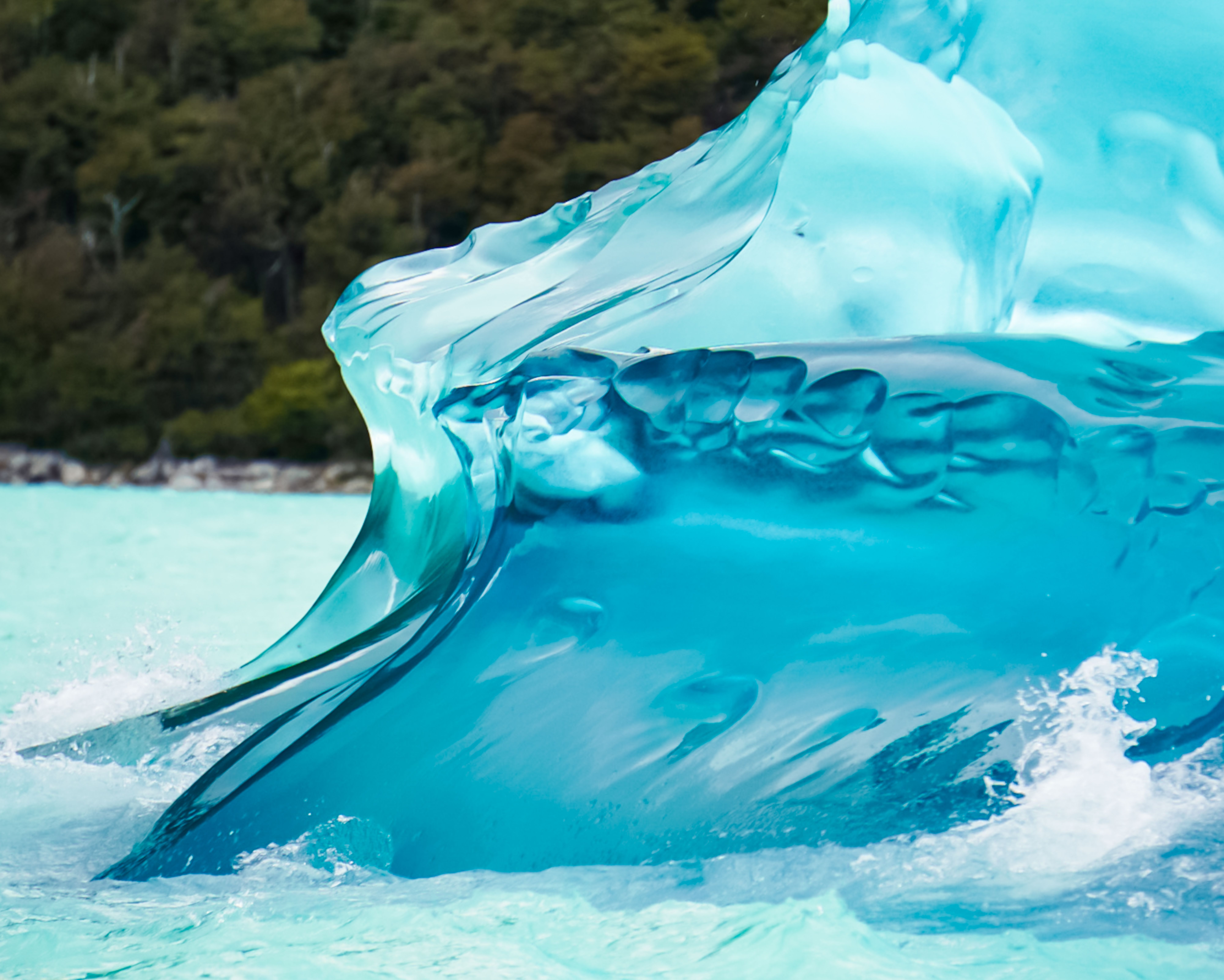 Vibrant Blue Iceberg in Pristine Glacier Water · Free Stock Photo