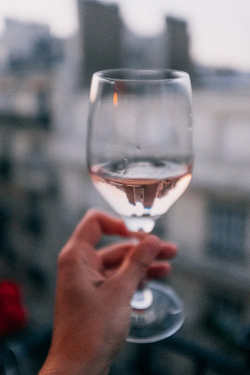 Free Close-Up Photo of Person Holding Wine Glass Stock Photo