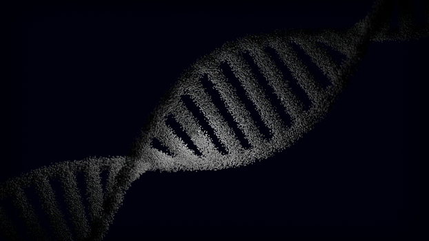 DNA double helix with pills