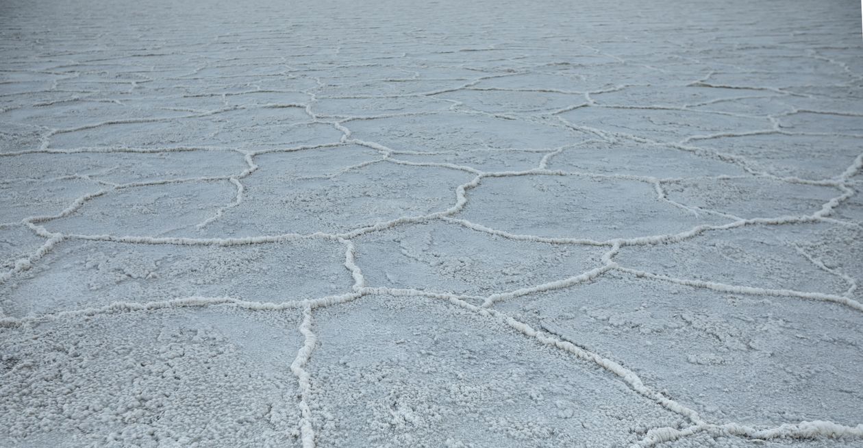 Natural Salt Pattern Vast Salt Flat with Polygonal Patterns · Free Stock Photo