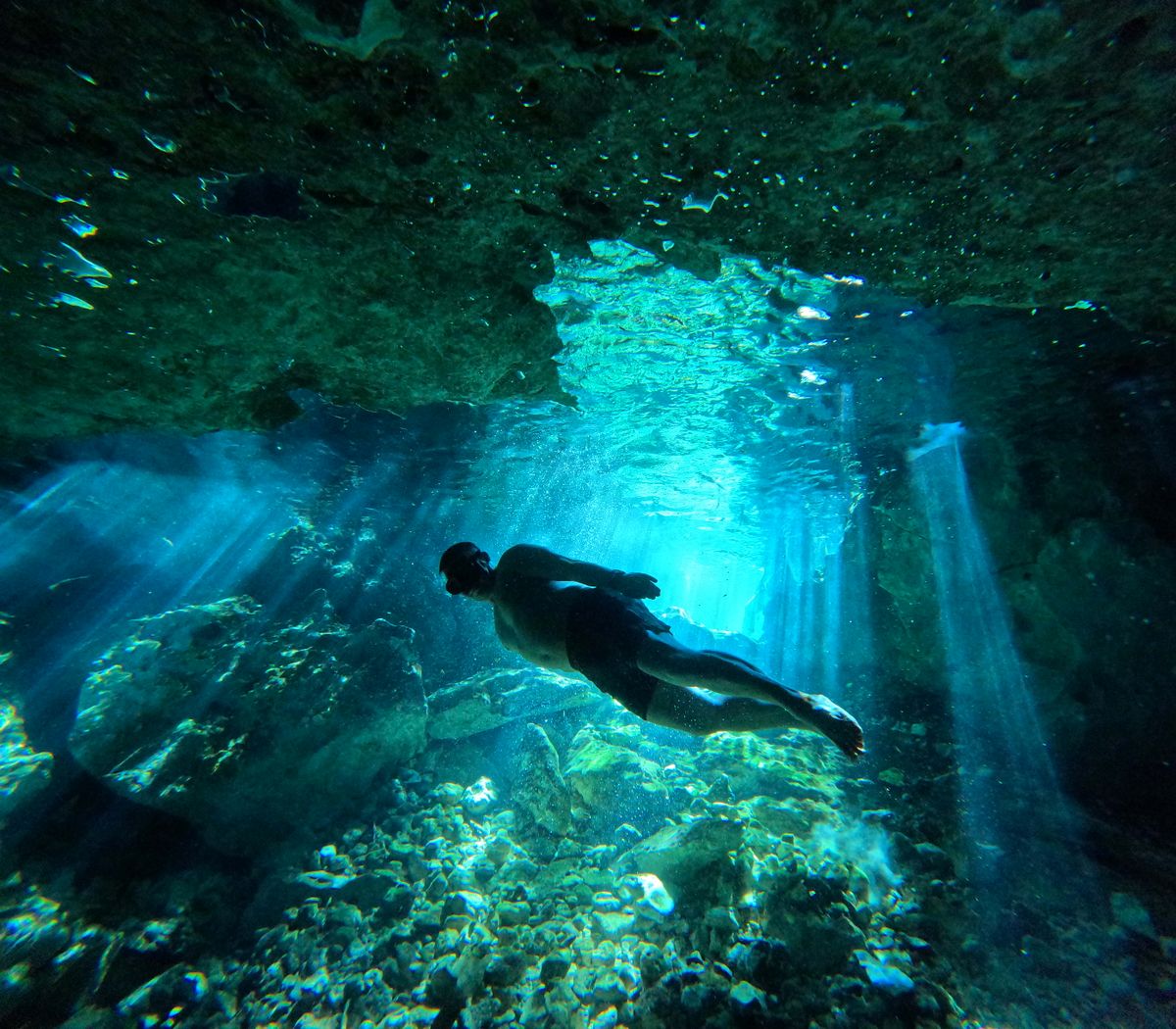 Snorkeler underwater