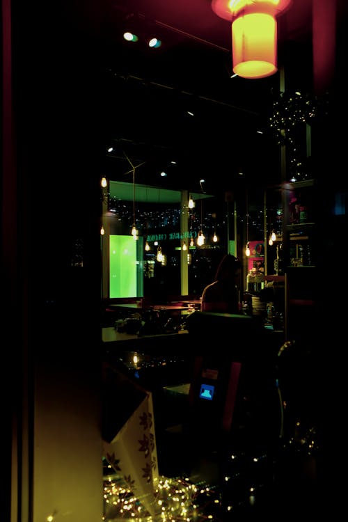 Free stock photo of all alone in bar, bar, bar at night Stock Photo