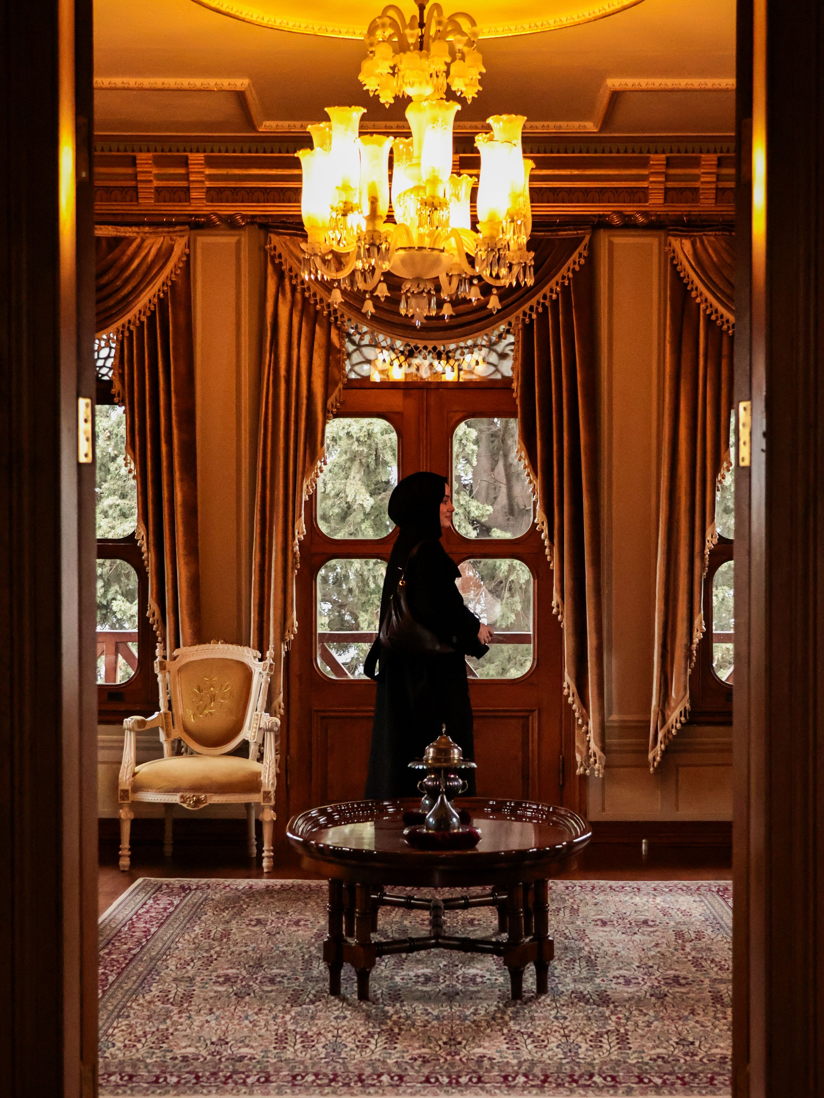 Elegant Interior with Silhouette in Vintage Decor · Free Stock Photo