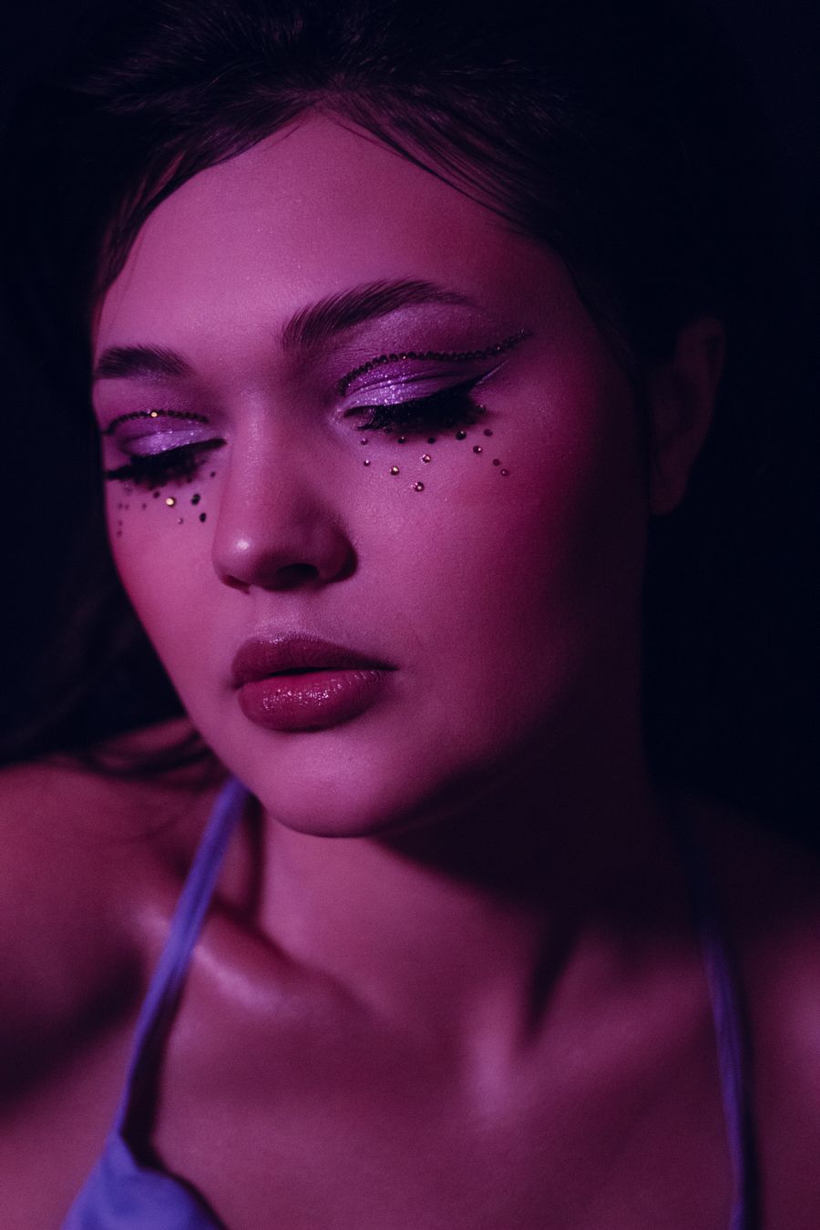Maquillaje femenino glamuroso