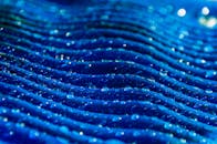 Vibrant Blue Abstract Water Droplet Texture