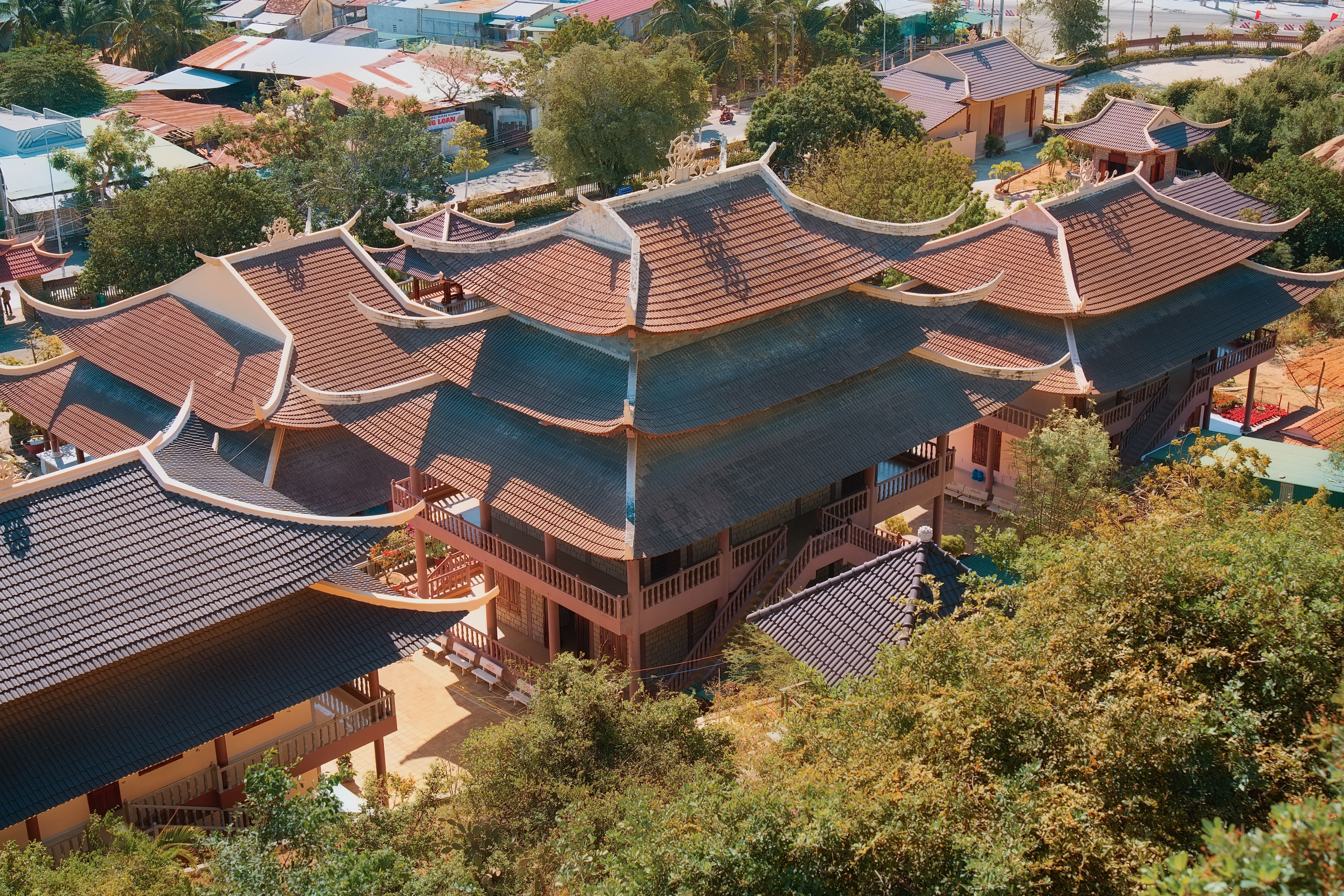 Aerial View of Traditional Asian Architecture · Free Stock Photo