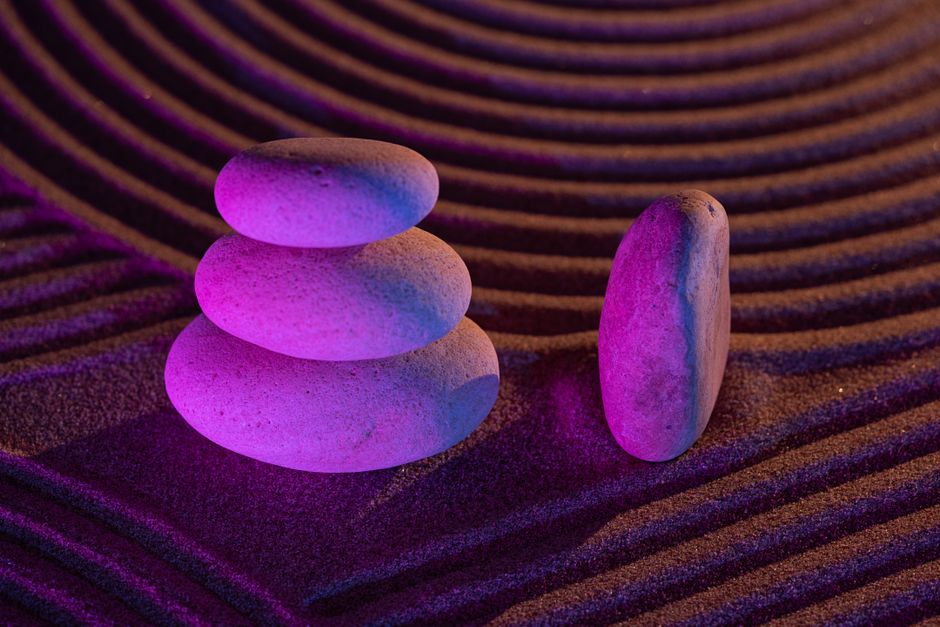 three stacked stones balance