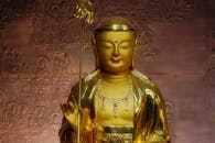 Golden Buddha Statue in Seoul Temple