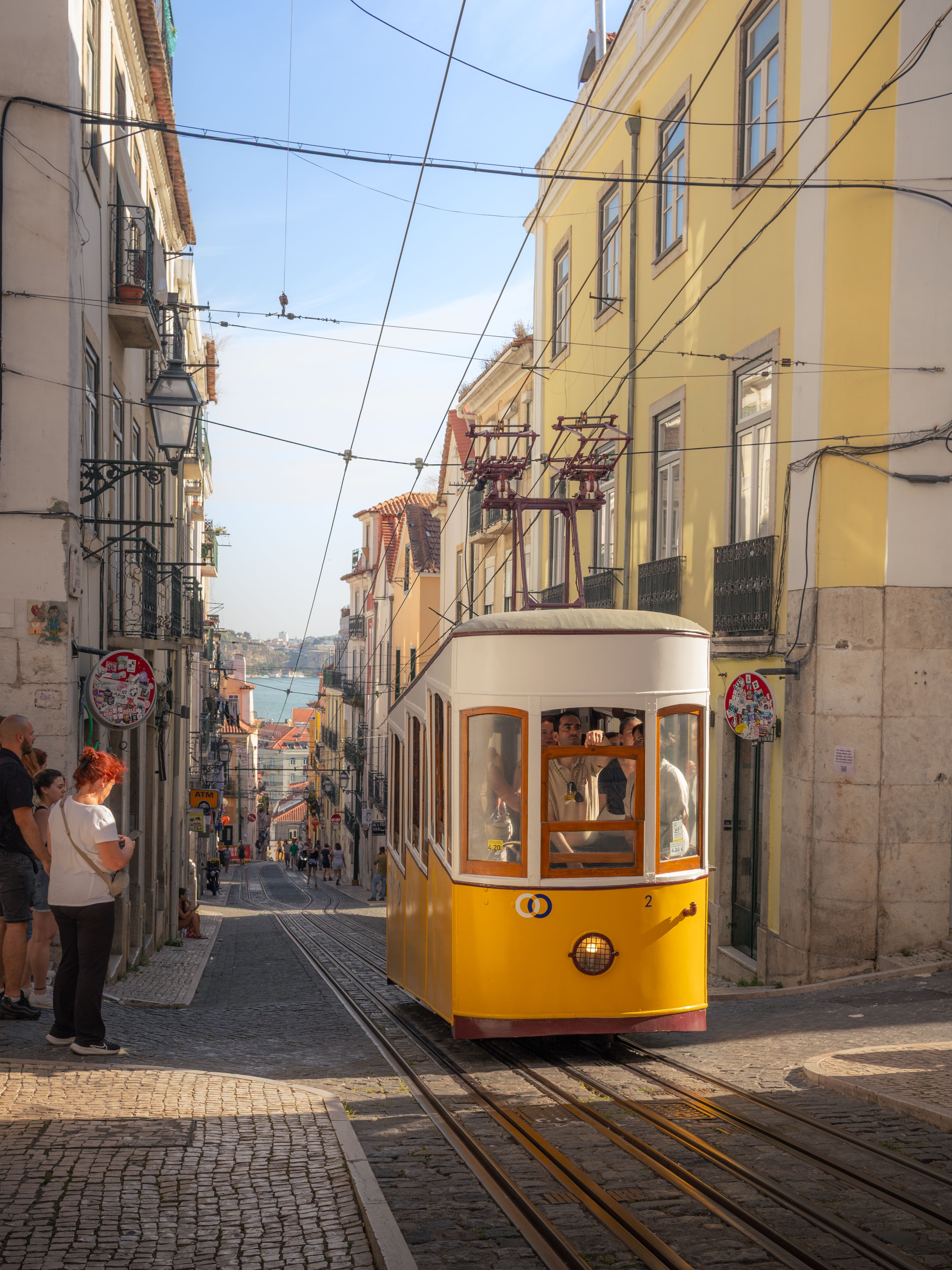 Lisbon yellow tram