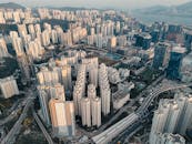Aerial View of Kowloon Skyline at Daylight