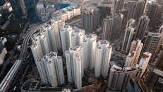 Aerial View of Kowloon Architectural Skyline