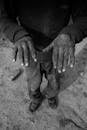 Black and White Portrait of Working Hands