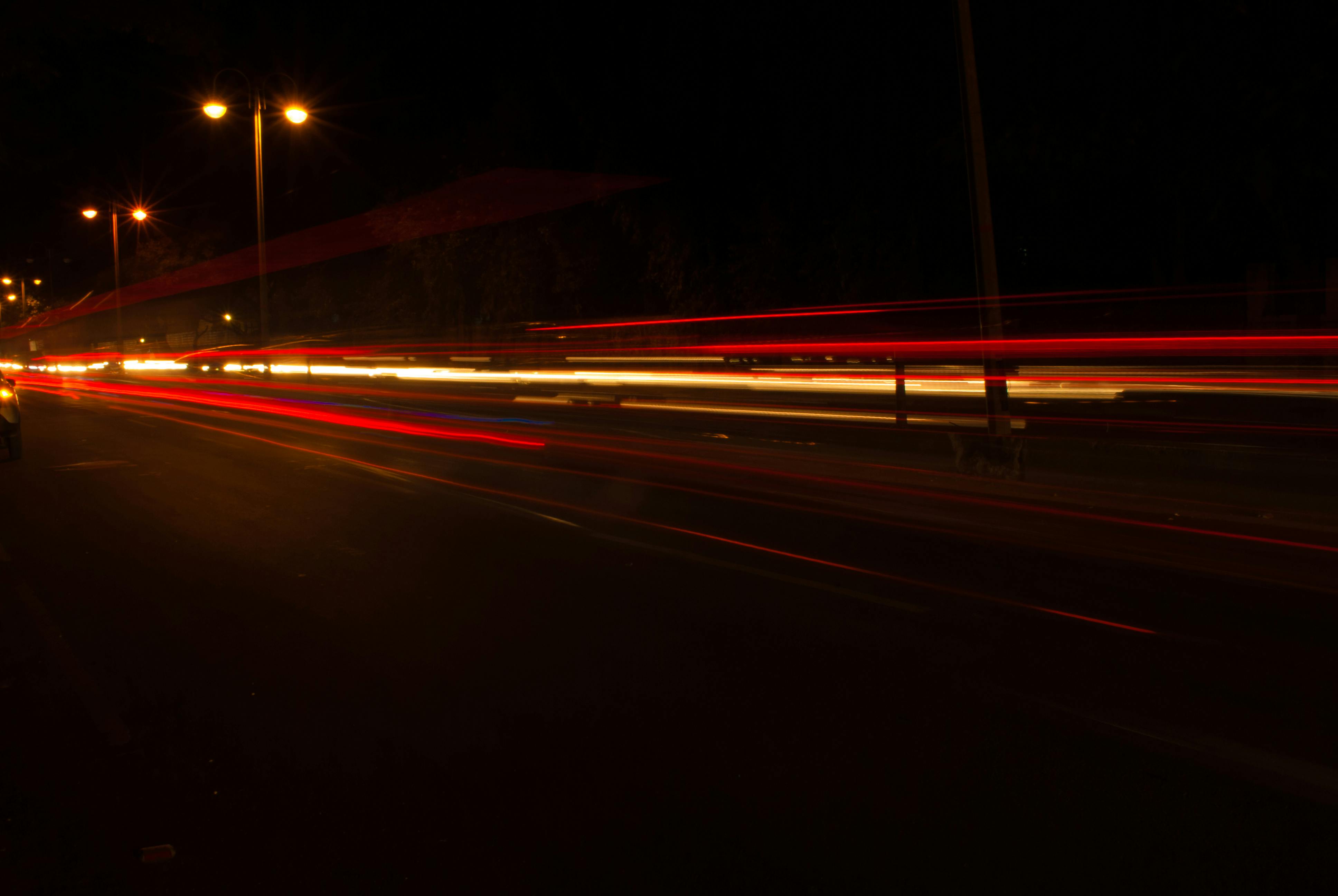 Free stock photo of cars, high speed photography, light streaks