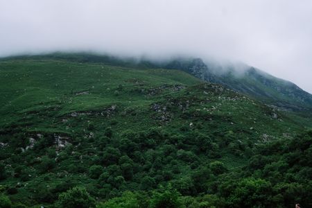 Misty green hills of Kerry