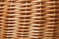Close-up of Wicker Basket Texture