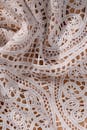 Intricate White Lace Pattern Background